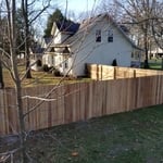 Cedar privacy fence