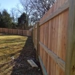 Cedar privacy fence