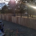 Cedar privacy fence