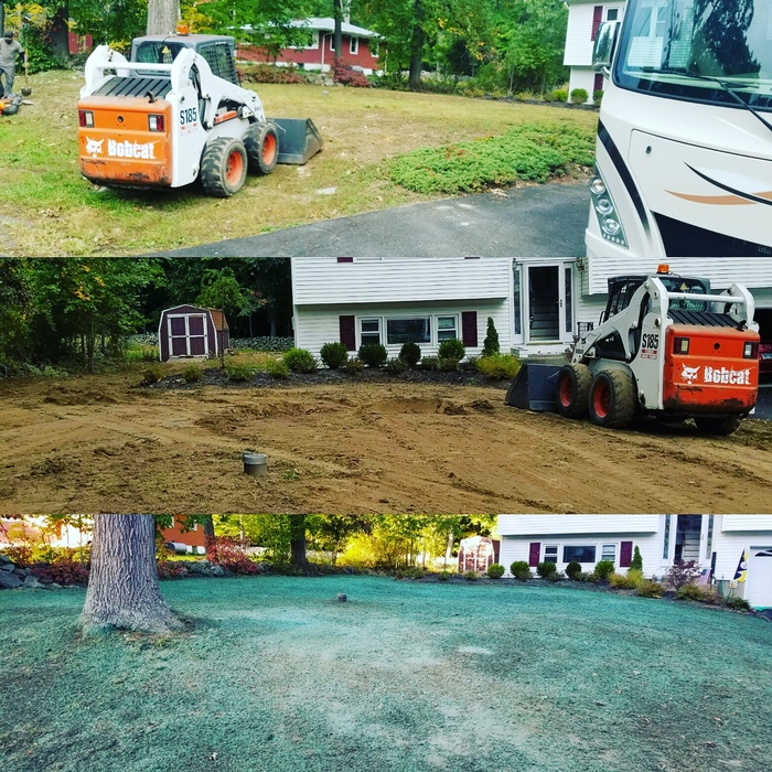 Yard Removal With Finished garde and Hydro-seed