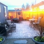 Small Patio Area with Privacy Fence