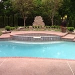 Before picture of gunite pool