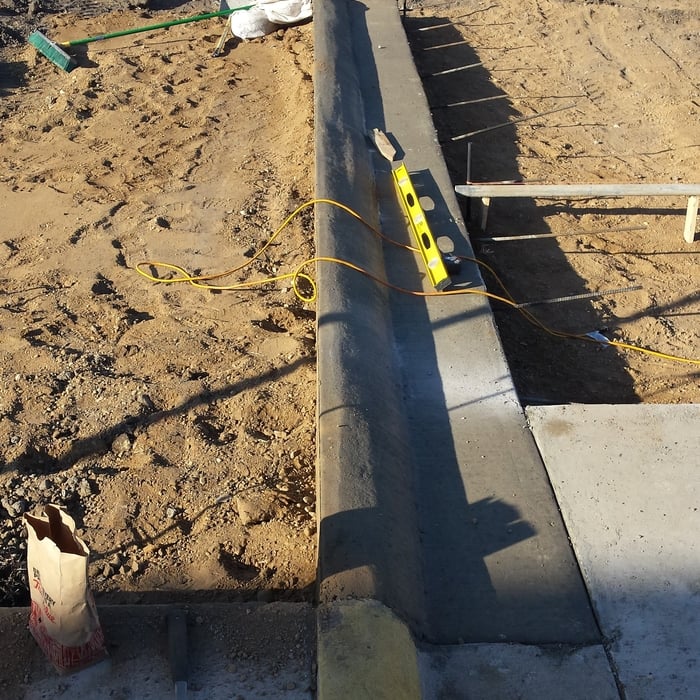 Curb at IHS in Sisseton