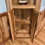 Custom Corner cabinets made of solid hickory.