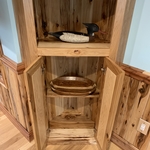 Custom Corner cabinets made of solid hickory.