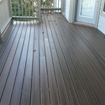 Composite decking install. Lower deck.