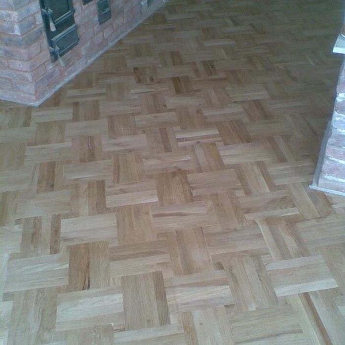 Oak parquet wood floor