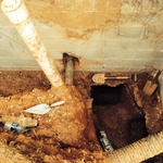 Before Exterior Waterproofing