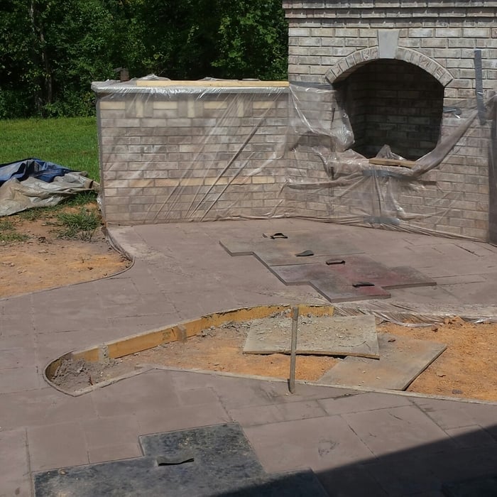 outdoor bbq slab
