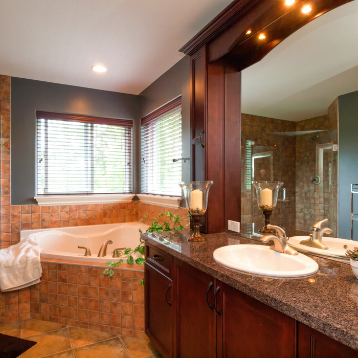 Classy master bathroom