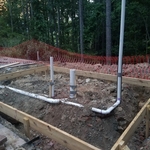 Bath rough for pool house