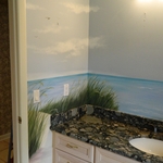 Beach theme bathroom