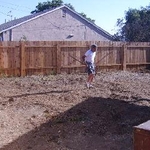 Removal of old landscape