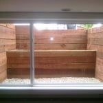 custom timber area well