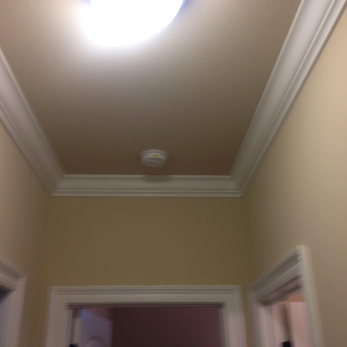 Paint and caulk interior