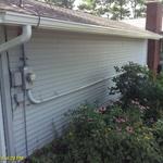 Standard seamless white k-style downspout gutter