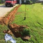 After trenching new line