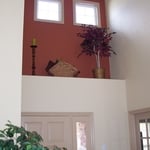 accent wall, walls and trim.