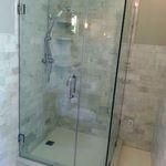 3/8 frame less shower unit