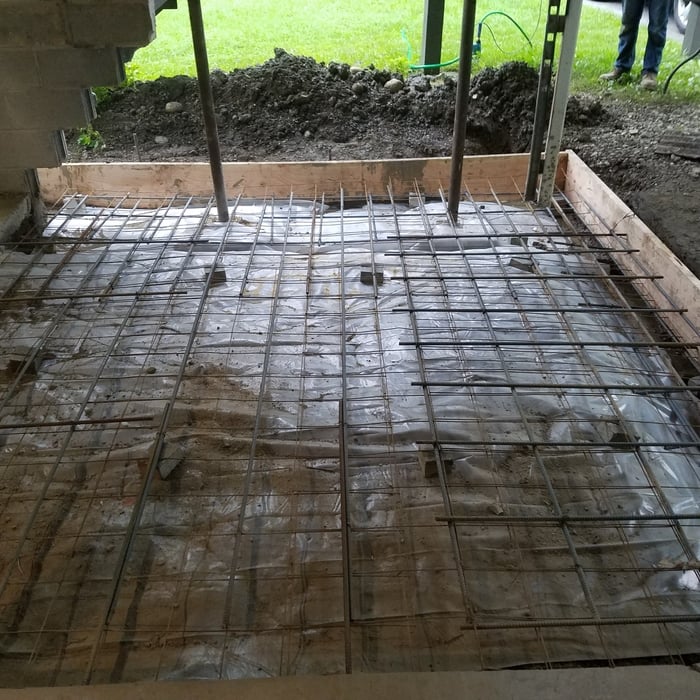 Garage slab and foundation wall replacement