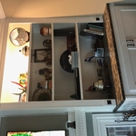 built-in bookcase w/lighting