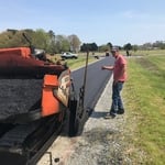 Private road new asphalt installation
