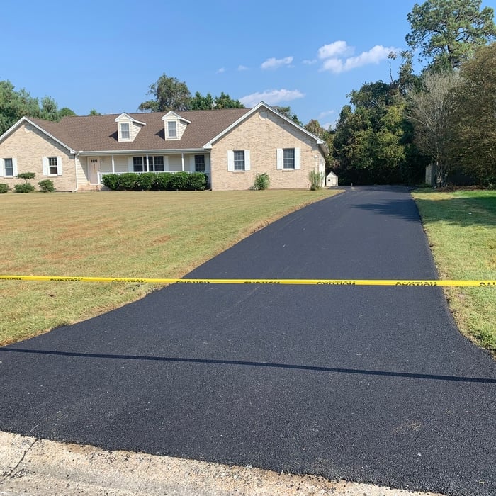 New asphalt driveways