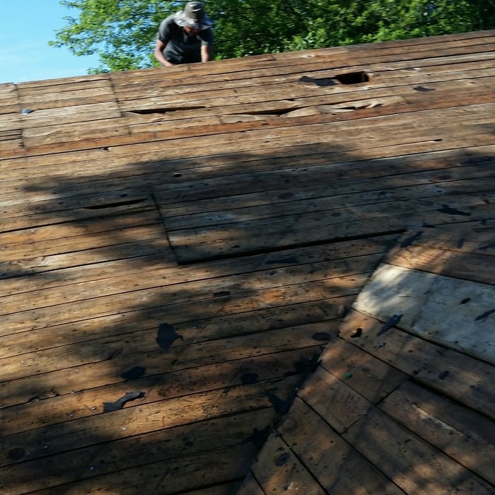 Shingles removed
