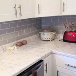 Grey Subway Tile Blacksplash