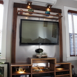 custom walnut entertainment center