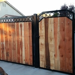 decretive main gate with only outside exposed lock