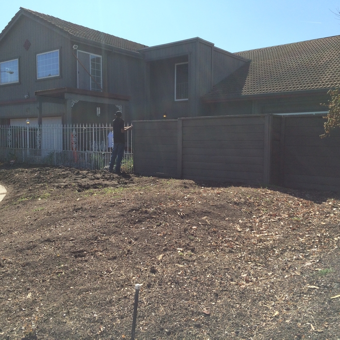 old fence being removed from home