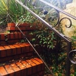 powder coated brown handrail