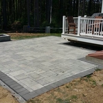 Patio with custom fire pit