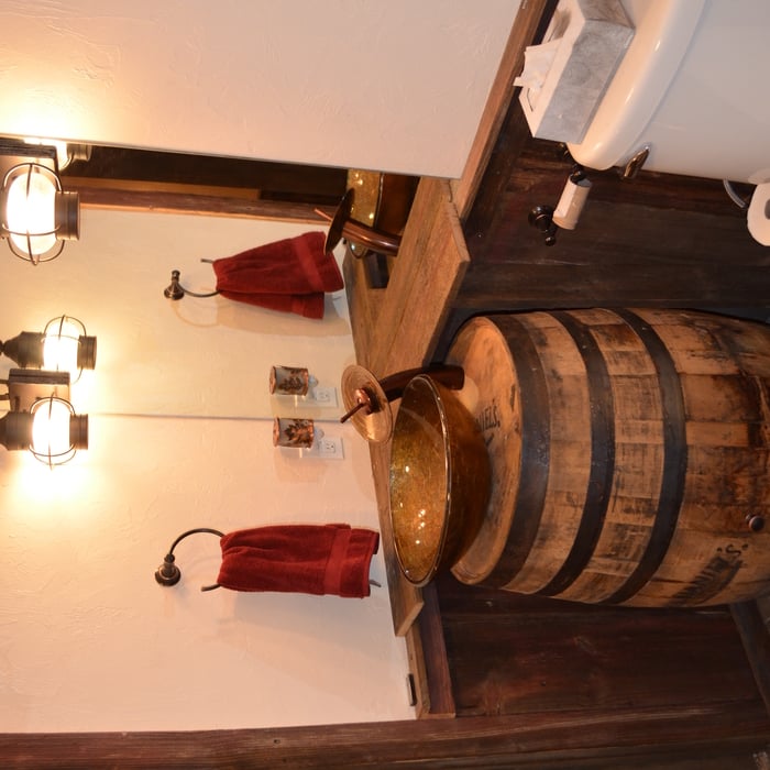 Rustic Finished Basement Bathroom