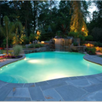 Waterfall & LED Lighting