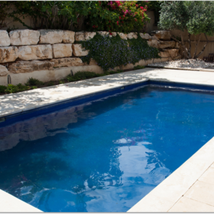 Swimming Pool with Retaining Wall