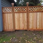 New cedar fence