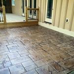 Custom stamped concrete patio