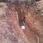 replacing sewer pipe