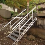 aluminum stairs to beach
