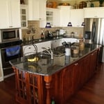 Two tone stained and white