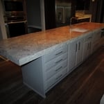 Walnut Kitchen Painted Island