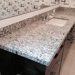 Black and White Granite vanity top