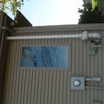 System through overhang and roof