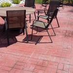 Stamped concrete patio