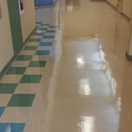 School Floor Stripped/Waxed
