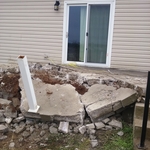 Demolition of concrete porch