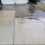 Driveway and sidewalk