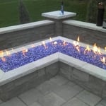 Outside gas fire pit
